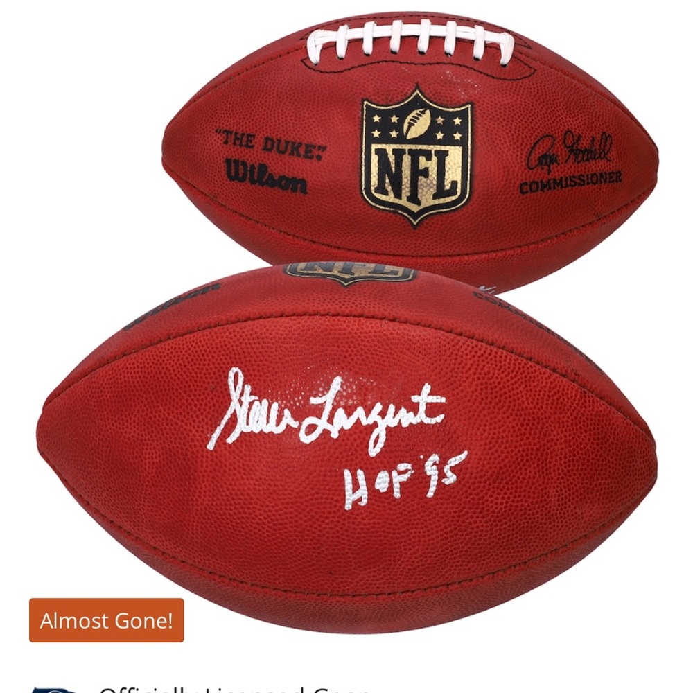 Steve Largent Signed Football